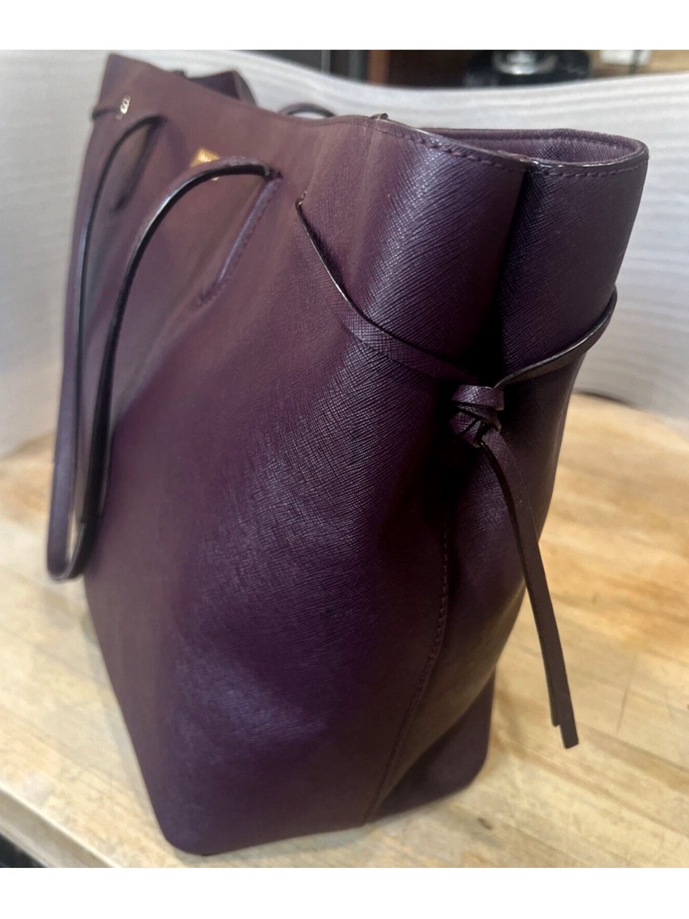 Kate Spade Extra Large Wine purple Ari Laurel Way Tote - Picture 3 of 8